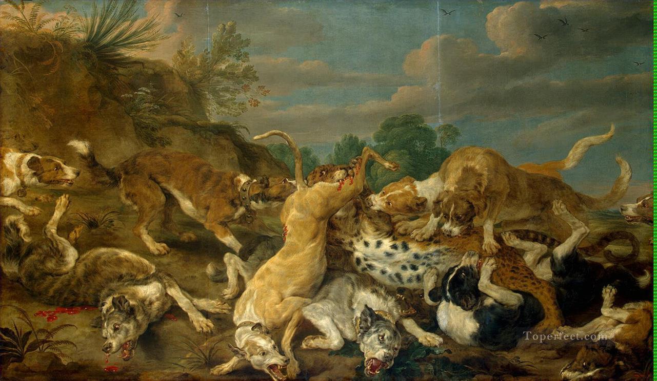Vos Pauwel de la chasse au léopard Peintures à l'huile
